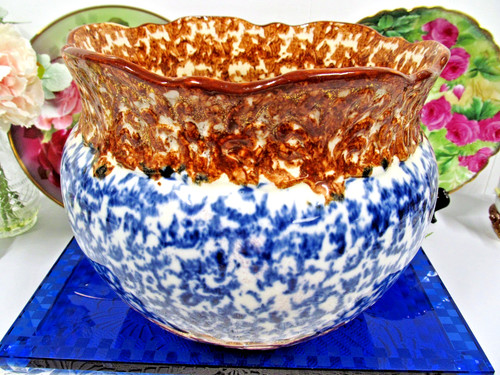 Large antique spongeware - antique,