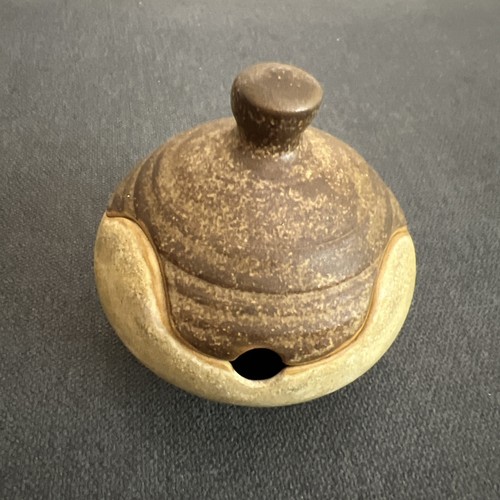 Studio art pottery jam jar - art,