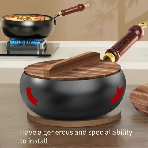 Iron wok for cooking - iron,