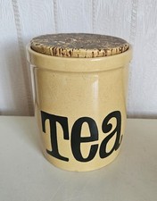 Vintage T G Green of Church Gresley Beige Tea Canister 14 cm (5.5") High