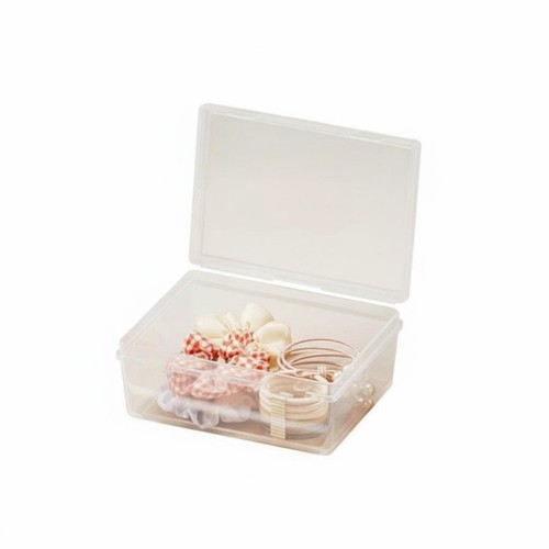 Clear hinged lid box - clear, hinged-lid