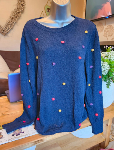 Love knitwear womens navy knit - knitwear,