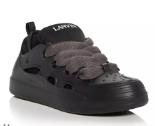 Lanvin Paris Men's Molded Rubber Curb Sneaker Shoe, Anthracite, Sizes