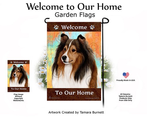 Welcome garden flag sable - flag,