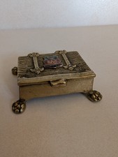 Vintage Brass Trinket Box Decorative Collectible Windsor Peerage England