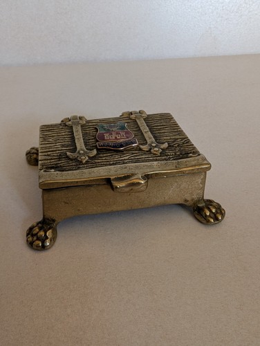 Vintage brass trinket box - vintage,