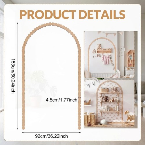 Arched fan shaped wooden frame - arched,