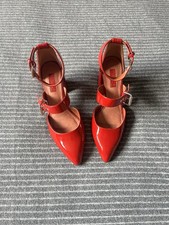 Original Topshop Women’s Gene Red Patent Buckle Mary Jane High Heel Shoes