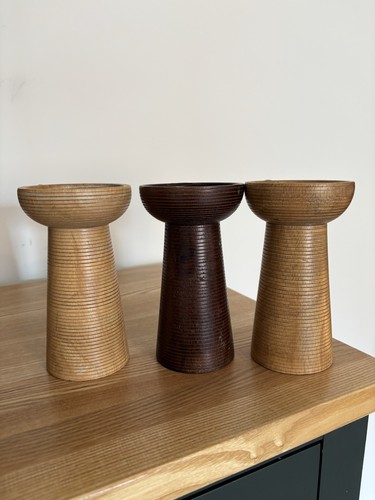 Set wooden candle pillars - of,