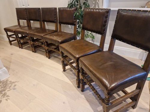 Oak dining chairs set 6 - dining,