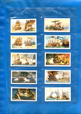 *NAVAL BATTLES*Full Set of 25 cards+Sleeves-Amalgamated tobacco-Exc.