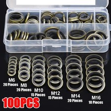 100x Bonded Seal Oil Pan Drain