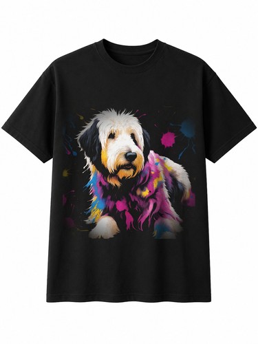 Old english sheepdog - english, ink