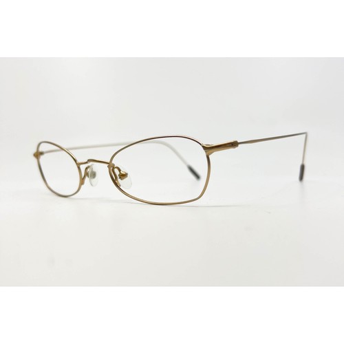 Gold metal oval eyeglasses - metal,
