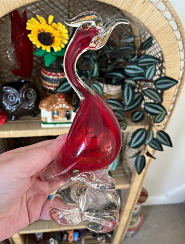 Murano glass swan