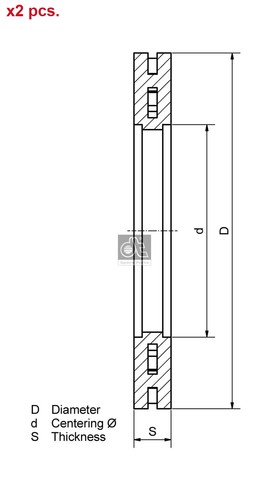 Brake disc fits - brake, mercedes-benz