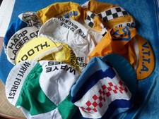 Cotton vintage Cycling Caps - Original hand made, screen printed. Choose design