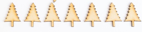Wooden baubles holly tree - holly,