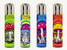 Psychedelic Shrooms RARE Clipper Lighters Funny Cool Clippers Unique Colourful