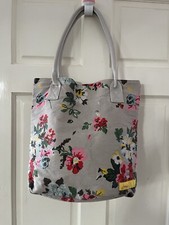 Lovely JOULES Grey Floral LARGE SIZE Tote Beach Shopper Bag Handbag