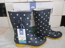 JOULES Wellies Navy Spot UK 3