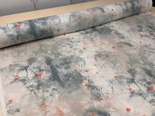 Printed curtain fabric by Villa Nova Ostara 140cms curtain blind material cotton