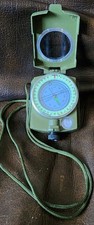 Military Style Compass.  Sight Glass. Luminous. Corded. Level Bubble.
