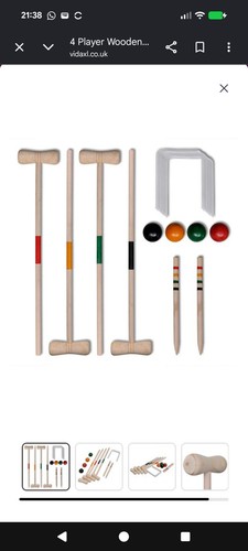 Player wooden croquet set - wooden,