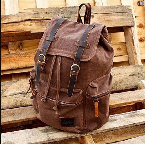 Vintage leather canvas - leather,
