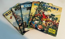 5 Vintage RUPERT THE BEAR Annuals 1964, 1969, 1970, 1972, 1973 All in Very Good 