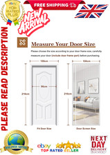 Yotache Side Opening Magnetic Screen Door 100 x 210 cm, Reinforced Sewing Net