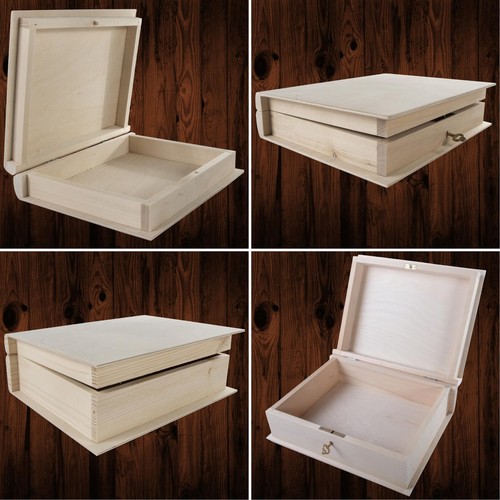 Wooden book box - box, keepsake