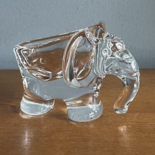 Vintage Crystal Glass Elephant