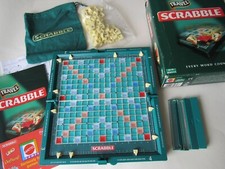 Travel Scrabble (Hard Plastic Case) Mattel 2001 Complete & exc. cond.