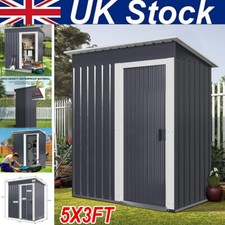 5 x 3ft Garden Shed Galvanised