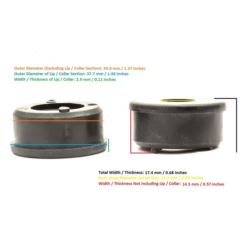 Plastic reducer bushes 35mm - 2x,