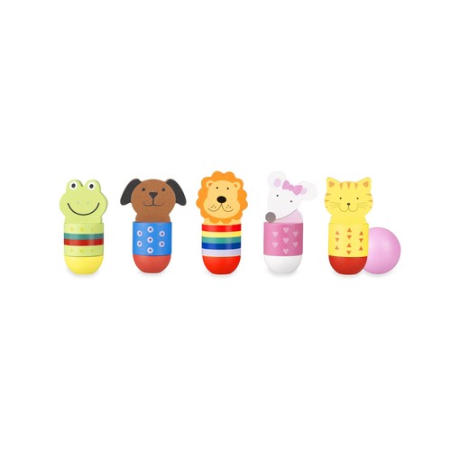 Wooden animal skittles orange - wooden,