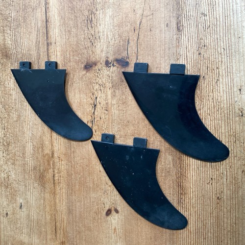 Surfboard fins black set 3 - surfboard,