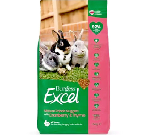 5kg excel rabbit mature - 1.5kg,