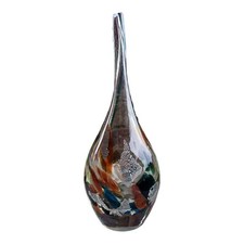 Vintage art glass vase skinny - vase,