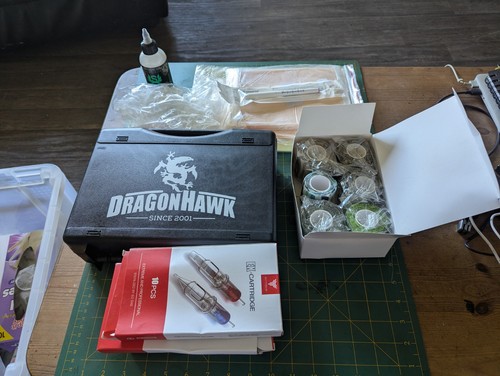 Dragon hawk cartridge tattoo - hawk,