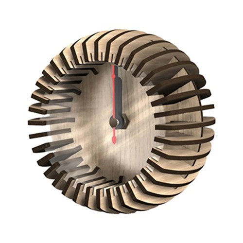 Wooden clock puzzle diy model - diy,