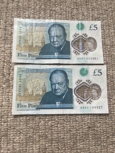 Bank england 5 polymer - england,