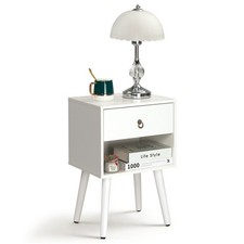 Small White Bedside Table