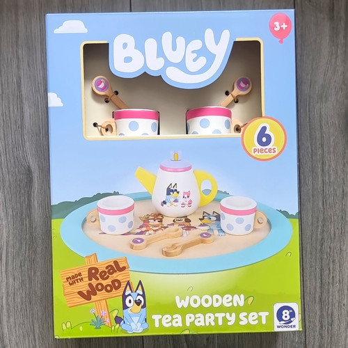 Bluey wooden tea party set - tea,