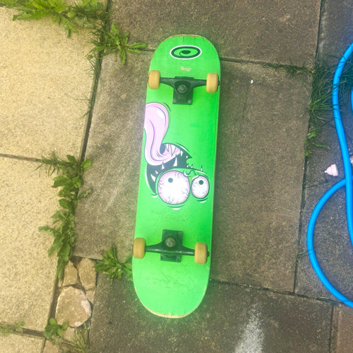 Green complete skateboard with - green,