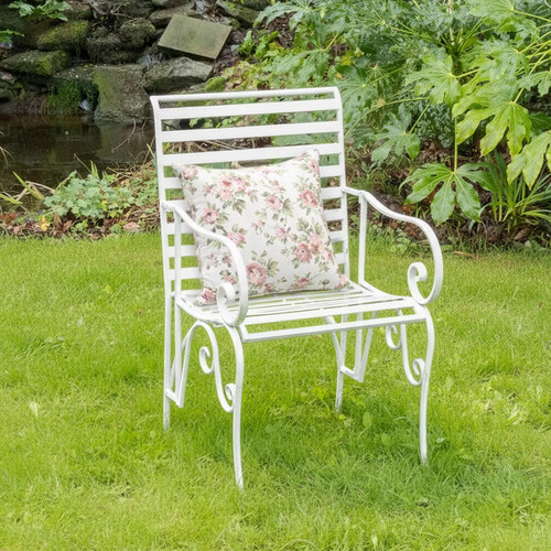 Ornate metal distressed - metal, white