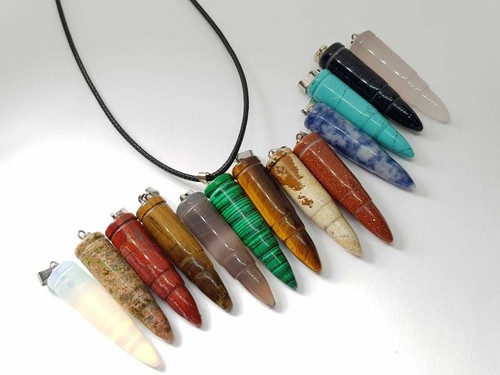 Large quartz carved bullet - large,