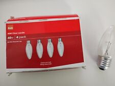 ES Candle bulbs classic clear dimmable Standard Light Bulbs 40W E27 Lamps pack 4
