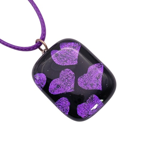 Handmade dichroic glass heart - handmade,